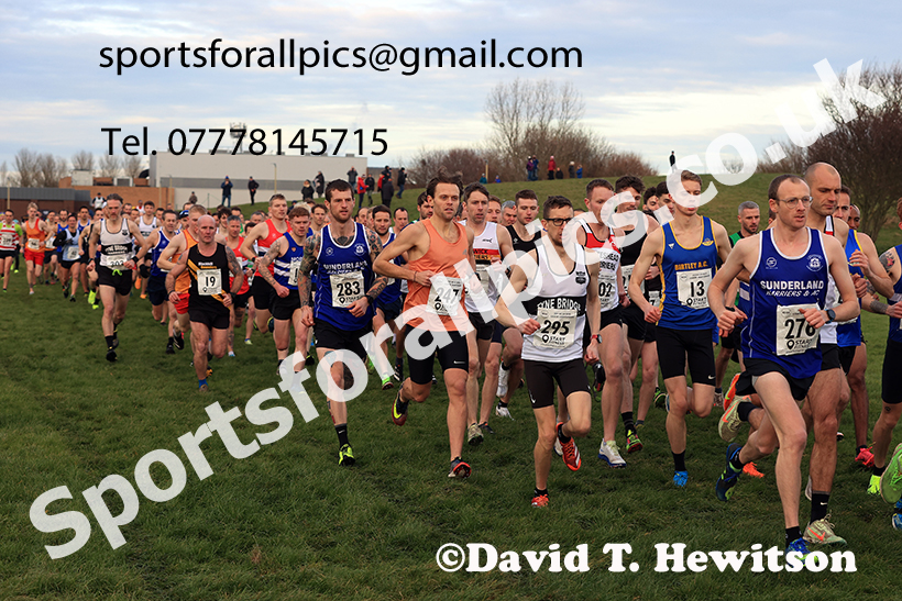 Senior mens 2024 NECAA Cross Country Champs., Temple Park, South Shields. Photo: David T. Hewitson/Sports for All Pics